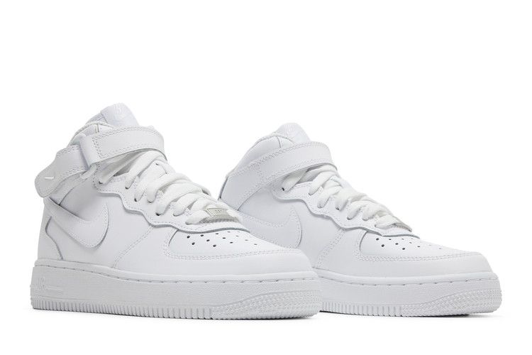 Nike Air Force 1 Mid LE GS 'Triple White'