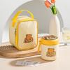 Round Barrel Food Storage Bag Large-Capacity Tote Lunch Bag Portable Lunch Box