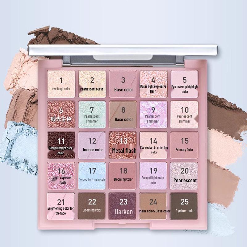 KAPEL Lake Shore Palette Ombretti Pastello - 25 Tonalità Terra Brillanti e Opache per Trucco Nude Chiaro