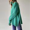 Trendy Oversized Knit Sweater with High Neck for Women - Autumn/Winter Ready