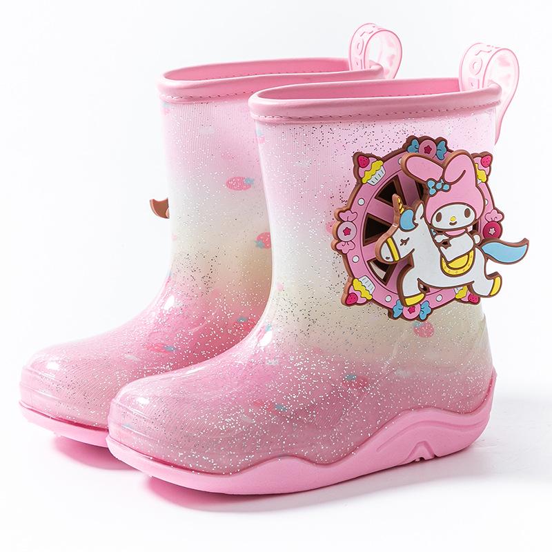 Sanrio Kids' Lightweight, Non-slip, Wear-resistant Cute Rain Boots for Girls and Toddlers