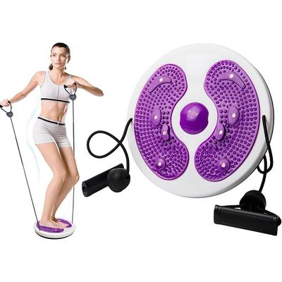 Abdominal Twisting Waist Disc, Adjustable Waist Training Twisting Disc with Handle, Waist Slimming Balance Rotation Disc with Foot Massage