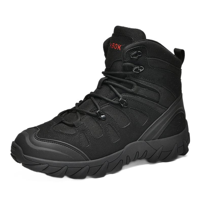 Men's Stylish High-Top Tactical Combat Boots for Outdoor Travel and Mountaineering