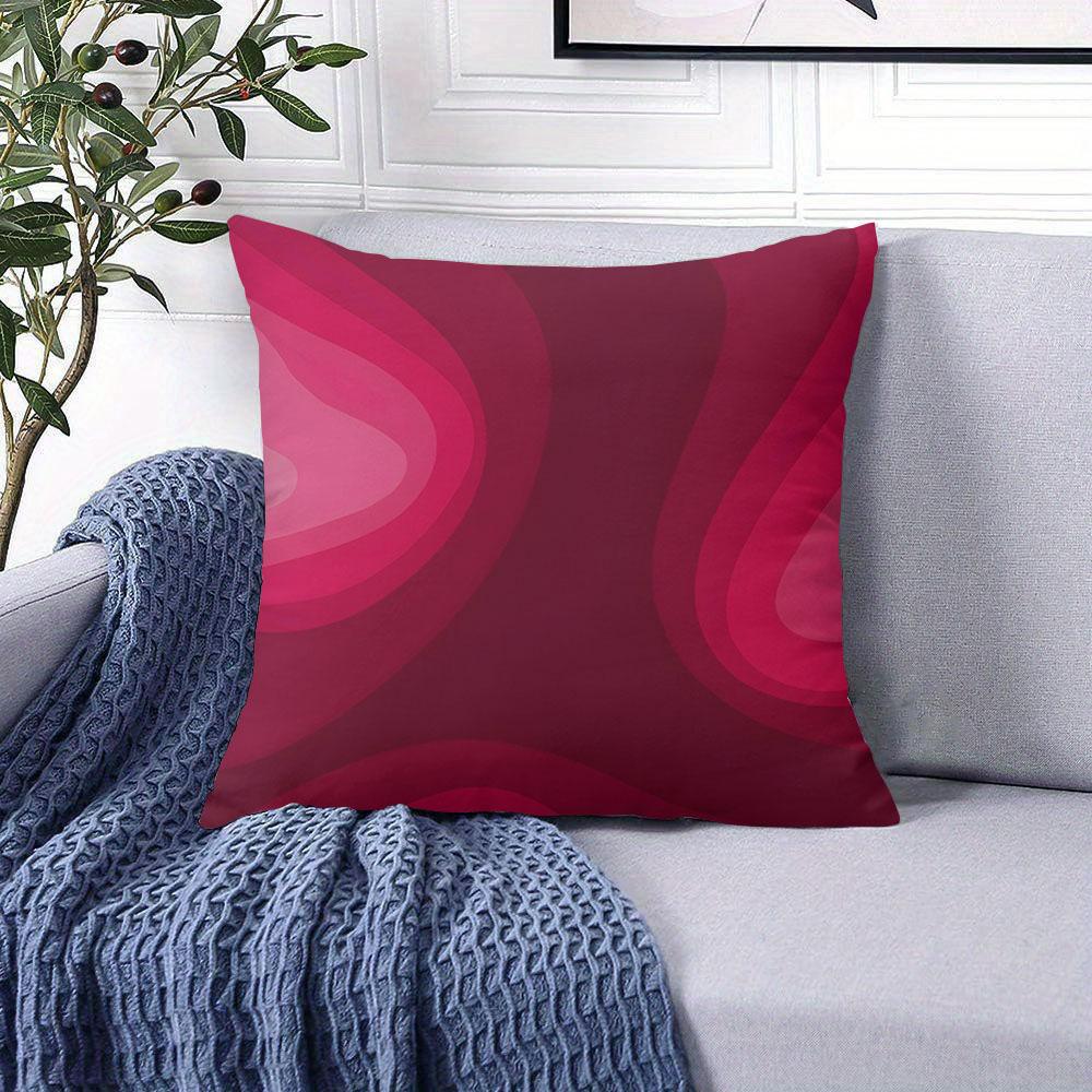 Blush Swirls Square Jacquard Pillow Cover for Sofa Office Waist Cushion Cover Home Decorative Pillowcase