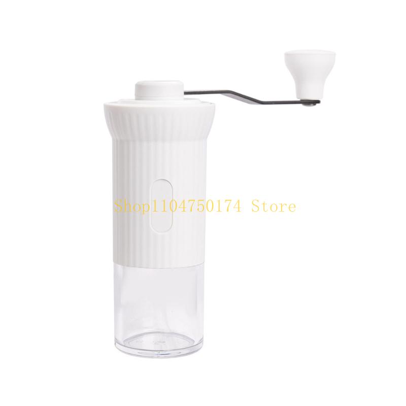 

Portable Manual Coffee Grinders Compact Designs Nonrust Steel Burr Adjustable Coarseness For Travels Camping Office Use top sale білий