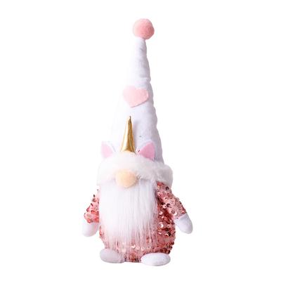 Gnomo Rosa Peluche Nano Bambola Decorazioni per la Casa Tavolo Ornamento Decorazioni Festive