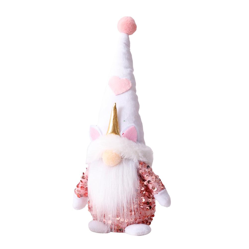 Pink Gnome Plush Dwarf Doll Home Table Ornaments Holiday Decorations
