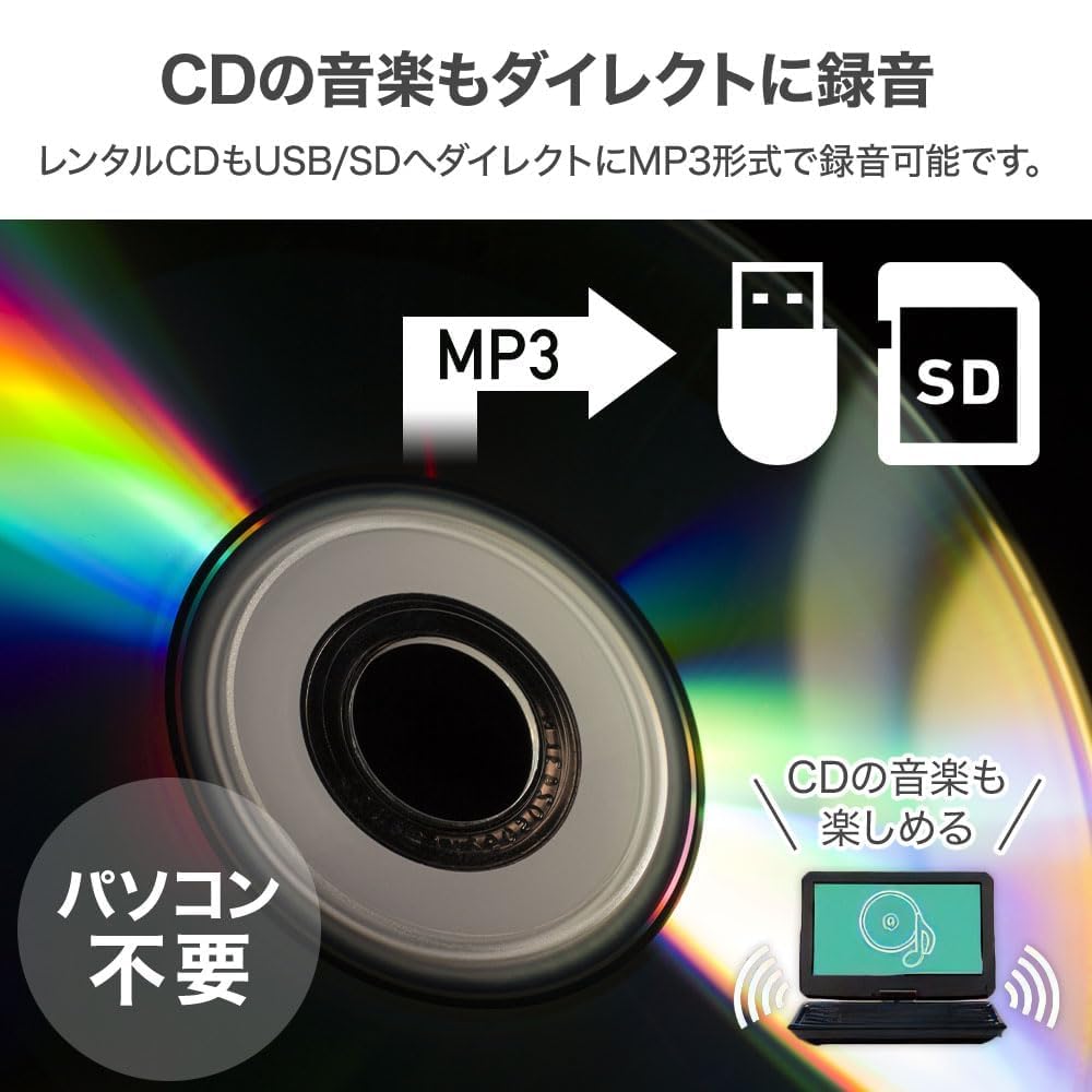 iimono117 Full Seg Portable DVD Player with HD CPRM Region Digital Car DVD Antenna CPRM Disaster Prevention Car Bag Eligible Invoice Can Be Issued