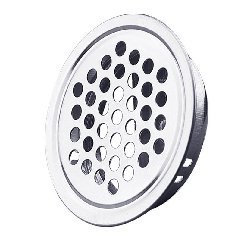 Cabinet Ventilation Mesh Cover - Round Black Stainless Steel Exhaust Vent for Heat Dissipation