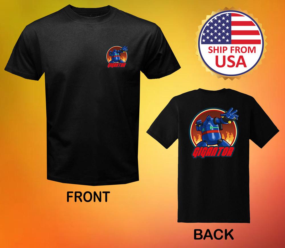 

Gigantor Japanese Cartoon Men s Black Size S-3XL S