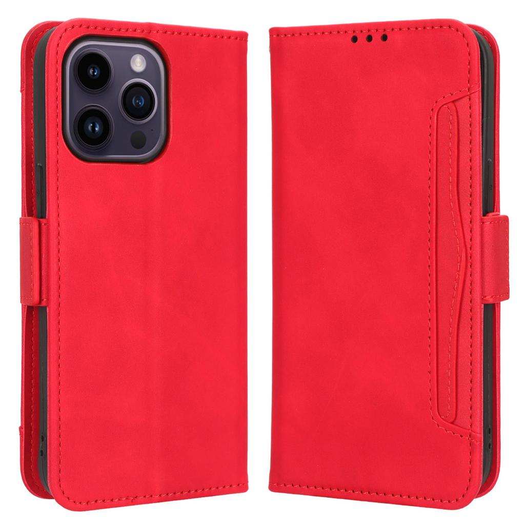 For iPhone 15 Pro Max Case PU Leather Wallet Shockproof Stand Phone Cover