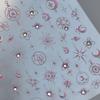 Colorful Five-pointed Star Gird Polka Dot Line Bowknot Cherry 5D Shiny Nail Art Stickers Self Adhesive Decoration Manicure Decal