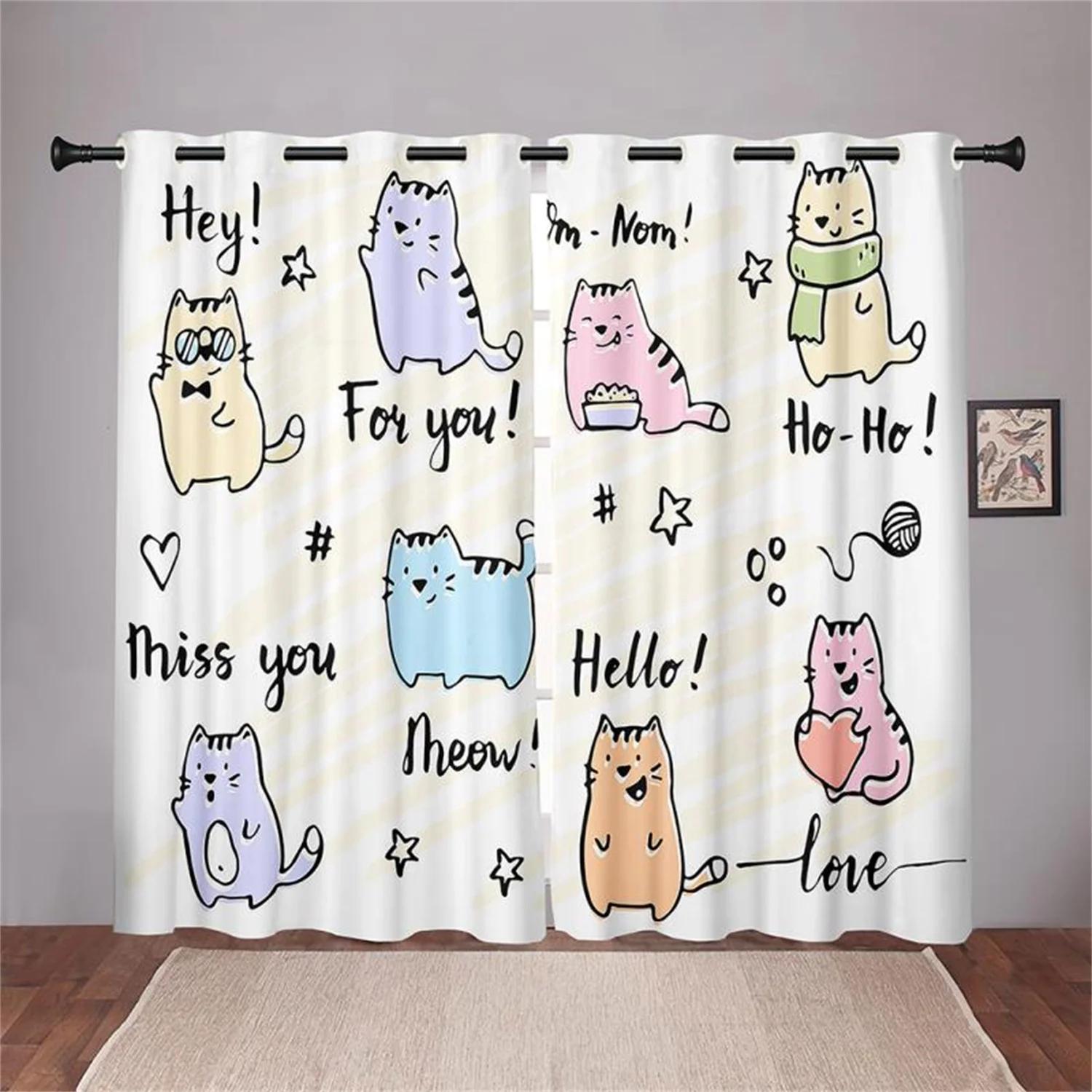 

Cute Cartoon Panda Graffiti Series Kids Childern Light Filtering Drapes Window Curtains great for Living Area Bedroom 2 Pieces Decoration 100W160H(CM)40x63in&Grommet Top