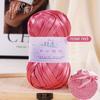 100g/roll 25mm Chunky Soft Satin Yarn Iridescent Metallic Sparkle Thread DIY Crochet Bag Knitting High-Gloss Yarn Craft