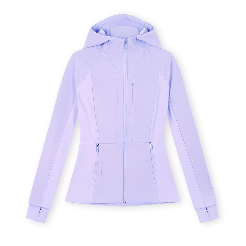 Lulu Original Women's Windproof Softshell Hooded Jacket for Yoga - Breathable Autumn/Winter Coat
