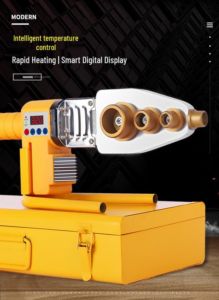 PPR 20-63mm Hot Melt Pipe Welder with Non-Stick Die Head for Plumbing and Engineering