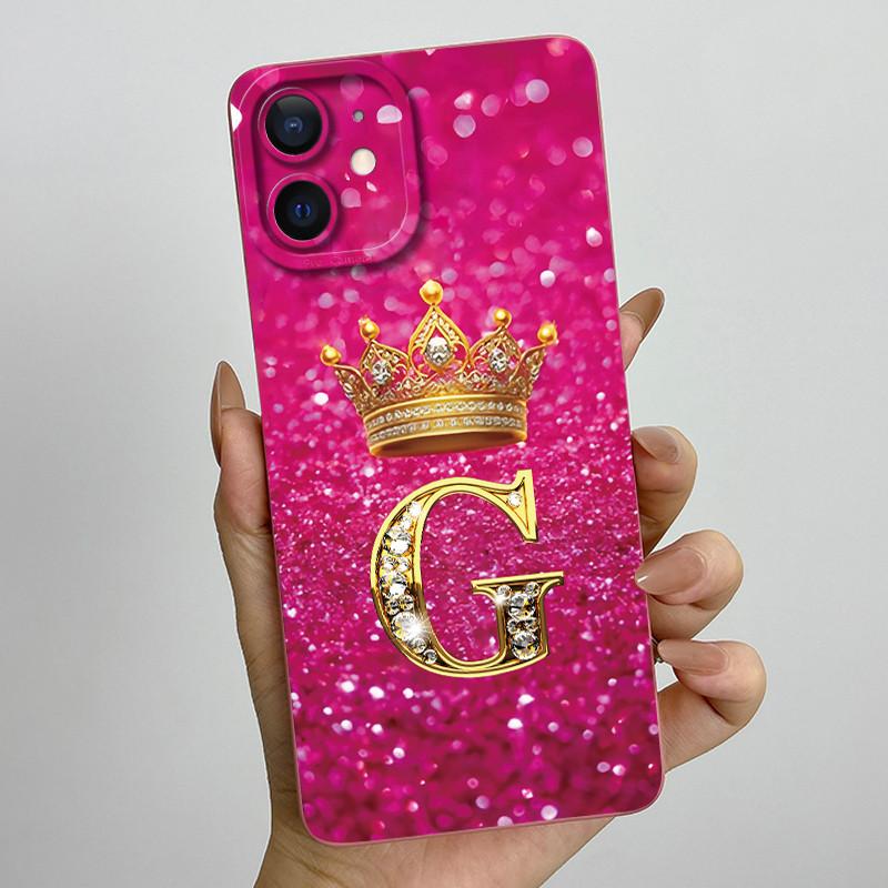 For Apple iPhone 11 Case iPhone11 Pro Luxury Crown Letter Couple Cover Soft Liquid Phone Case For iPhone 11 Pro Max Fundas Coque