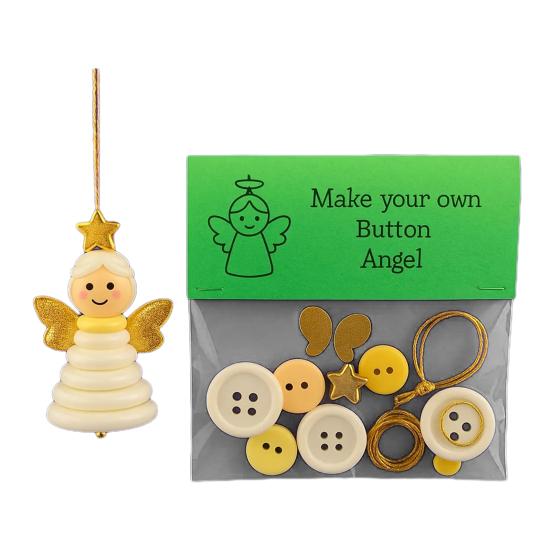 DIY Christmas Button Ornament Button Snowman Xmas Tree Decoration Kit Hanging Button Santa Claus Craft Set for Kids Adults Festive Home Decor