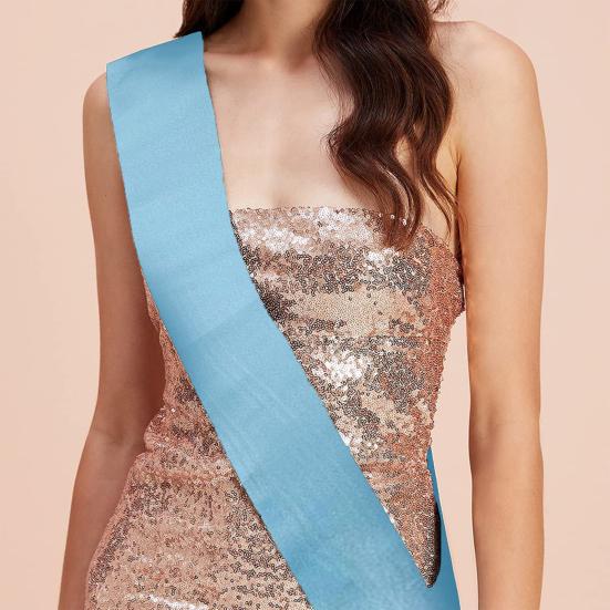 Party-Schärpe, blank, einfarbig, Kostüm-Zubehör, Stoff, Braut, Schultergurt, Hochzeit, Preisverleihung, Schärpe, Etikette, Band, Dekoration