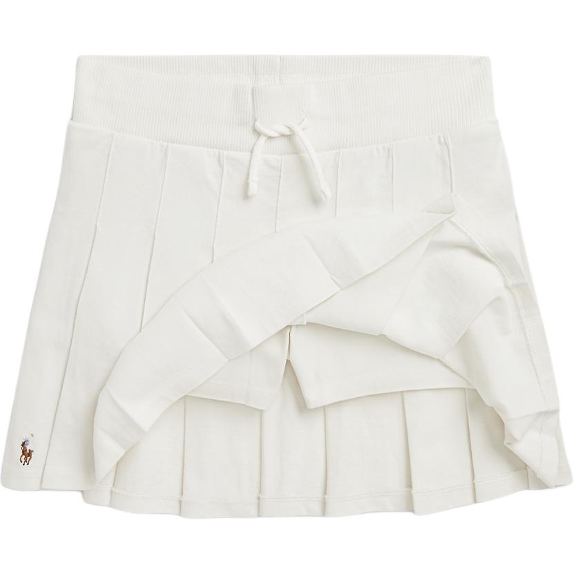 Polo Ralph Lauren Rock Logo Stickerei Plissee Strick Kinder Röcke Weiß CWPOSHOG7620035-101