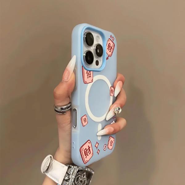 

Magnetic Mahjong Jelly Cartoon Case for iPhone 15/14/16/17 Pro/Pro Max iPhone 12 Pro
