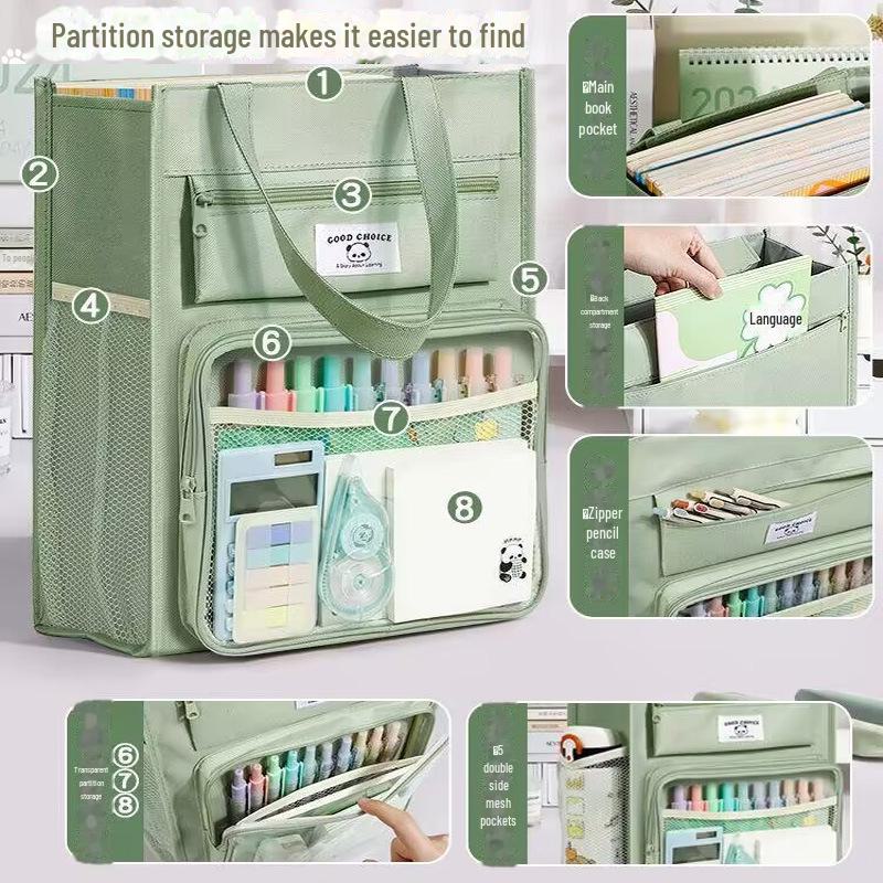 Elementary Student Canvas Schoolbag for Boys and Girls