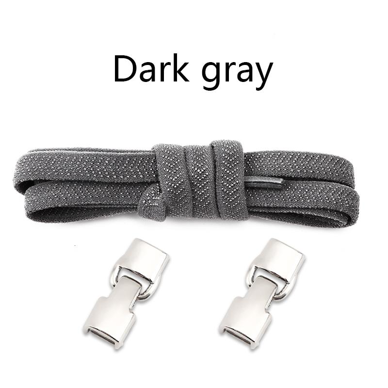 No Tie Shoe Laces Flat Metal Buckle Elastic Shoelaces Casual Shoes for Men and Women Lazy Shoelace Rubber Band Shoestring