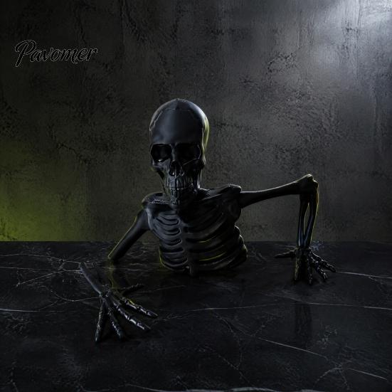 Luminous Bone Art for Landscaping Halloween Planter Skeleton Ornament, Glow-in-The-Dark Figurine, Break Through The Fluorescent Decor Night Soil Human