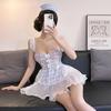 Pure Desire Lace Maid Nurse Outfit: Cute, Sexy Temptation Lingerie with Suspender Dress