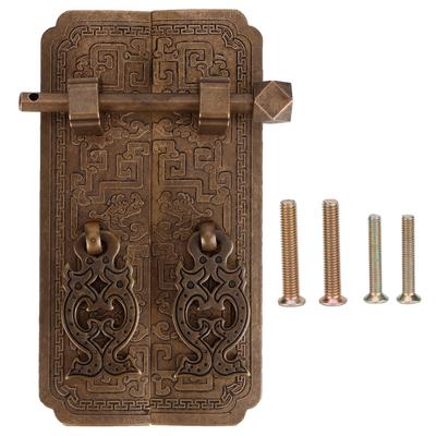 Door Handle Set Chinese Style Antique Copper Pull Handles Cabinet Wardrobe Accessory