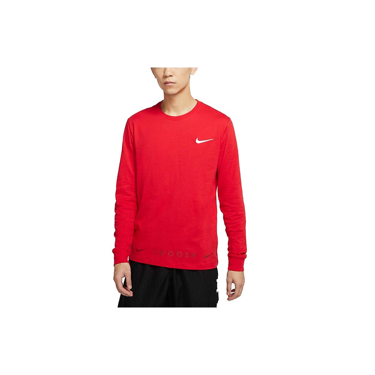 Nike MENS Sportswear Swoosh Casual Sports Crew-neck Long Sleeve Red Men s DA0336-657 S