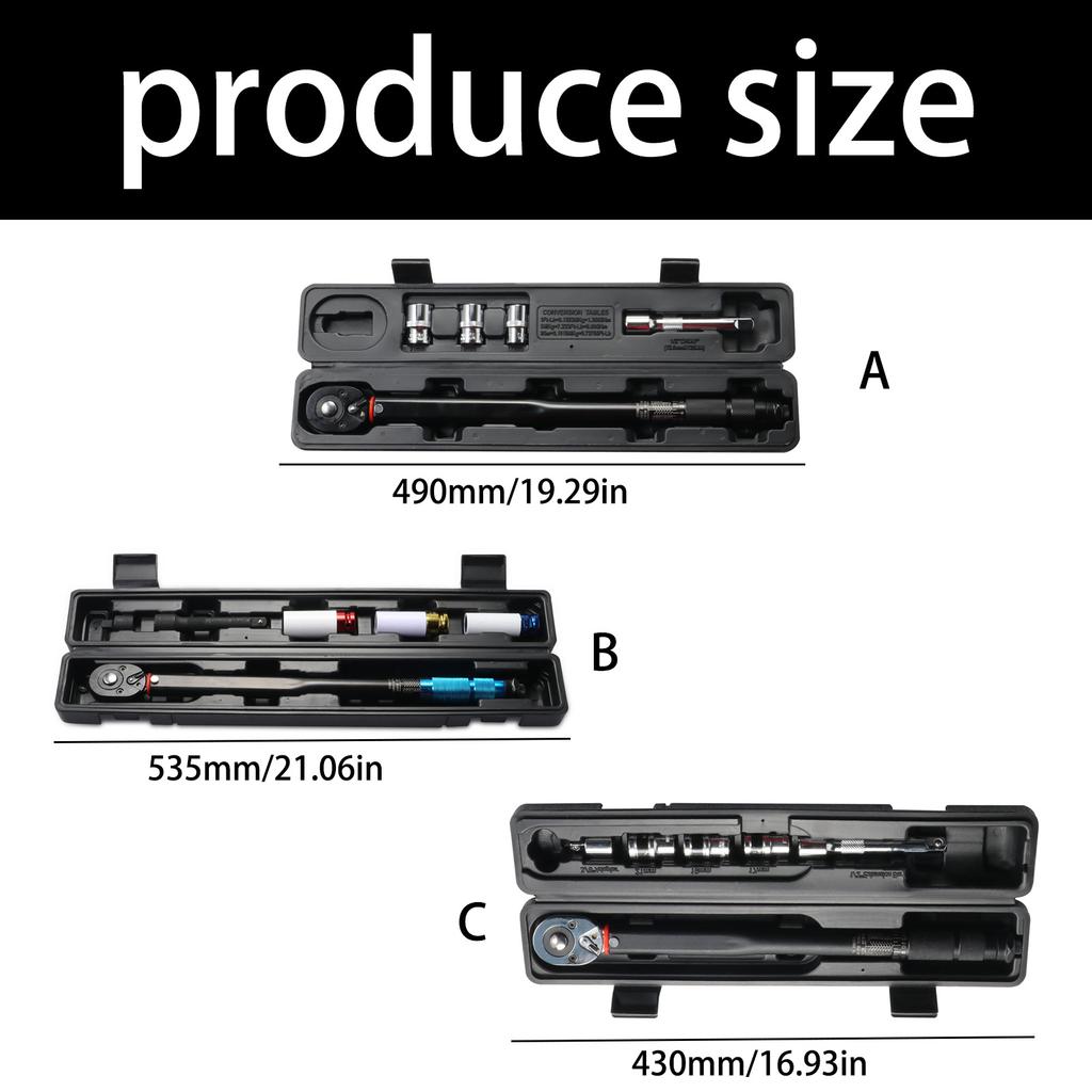 Professional Reversible Torque Wrench with Preset Locking Mechanism and Fatigue Proof Grip Design Easy To Read Marking