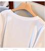 Plus Size Loose Fit Mid-Length Round Neck Short-Sleeve T-Shirt for Women