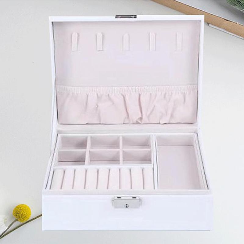 High-Capacity  Pu Leather Jewellery Storage Boxes Portable Travel Jewelry Box Necklace Earrings Ring Jewelry Organize
