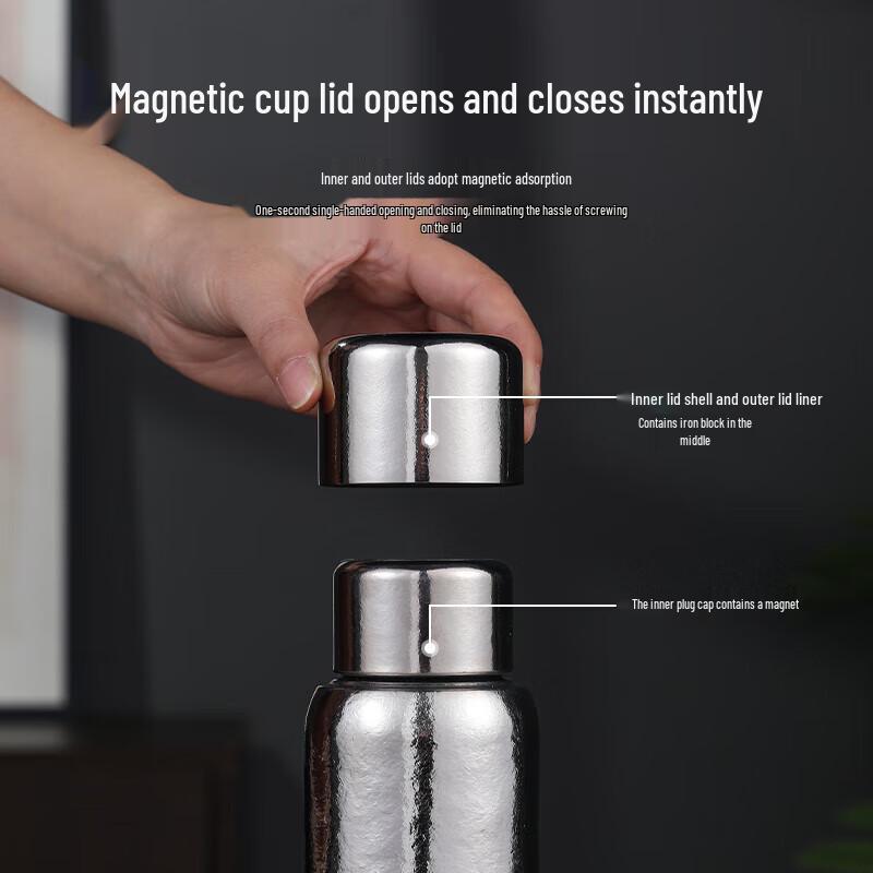 XIMX 430ml Pure Titanium Magnetic Insulated Travel Mug