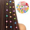 60 Stück Bonbonfarbene Haarflechtperlen & Haar-Klammer-Clips Niedliche Kunststoff-Haaraccessoires Sommer-Loc-Haarschmuck für Zöpfe