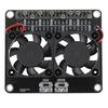 GPIO Expansion Board Fit for RasPi 4B 3B+ 3B 3A+ Dual Cooling Fans GPIO Expansion Board Module
