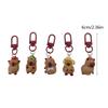 Set of 5/6 Stylish Capybara Keychain Animal Keyring Ornament Lovely Resin Bag Pendant Accessories for Animal Lovers