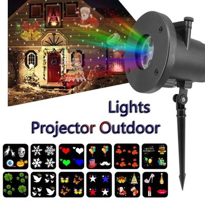 Outdoor Led Film Projector Light 12 Cards Projector Light Rotating Pattern Light Festival Party Gathering Atmosphere Stage Light