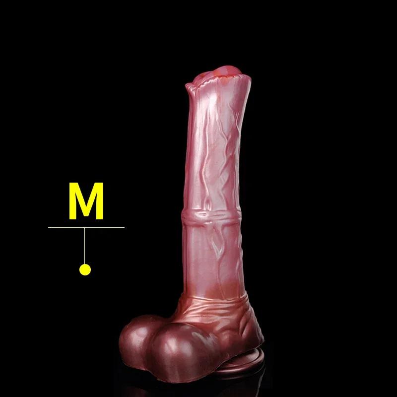 Giant Horse Dildo 8.8cm Thick Realistic Animal Penis Huge Cock Anal Orgasm Masturbators With Sucker Sex Toy For Women Men
