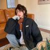 JPNTKY Women's Fashion Casual Fall Winter Solid Color Print Long Sleeve Jackets & Coats Down Coats