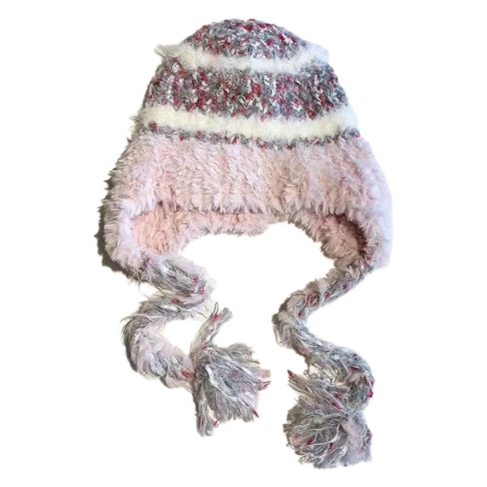 Warm Winter Hat Ear Protection Beanie Hats Cute Knitted Cap  Outdoor