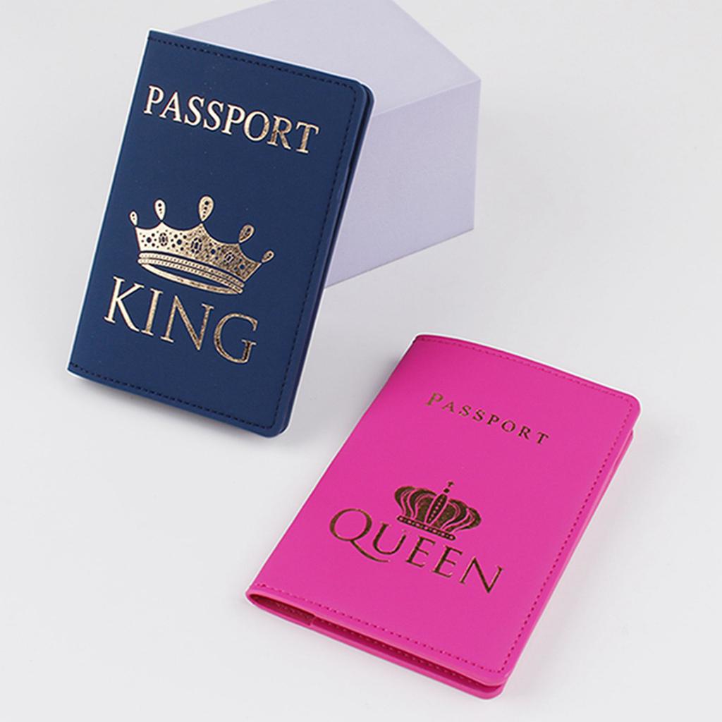 Lover Couple Passport Cover Hot Stamping for Women Men Travel Wedding Passport Cover Holder Fashion Wedding Gift