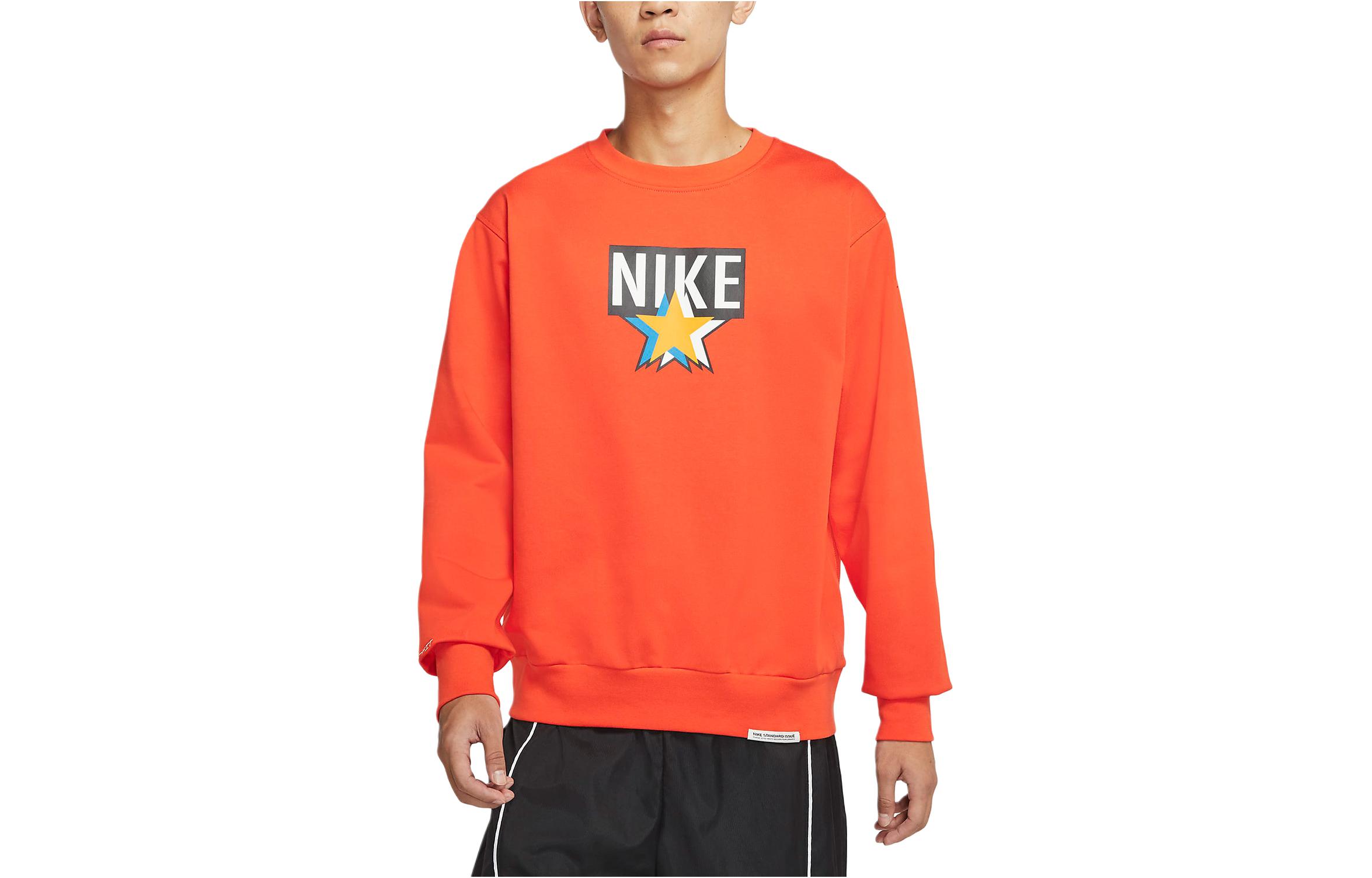 Nike Sweatshirts Men s Orange Crew Neck Moderate Other DH2850-891 XL