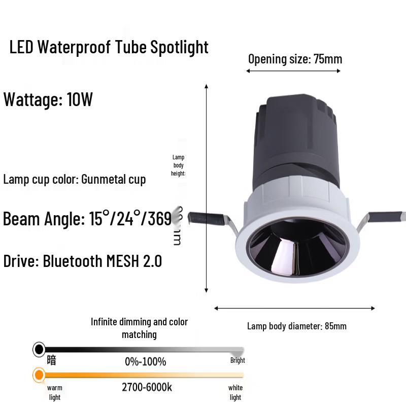 

Smart Dimmable Waterproof LED Downlight