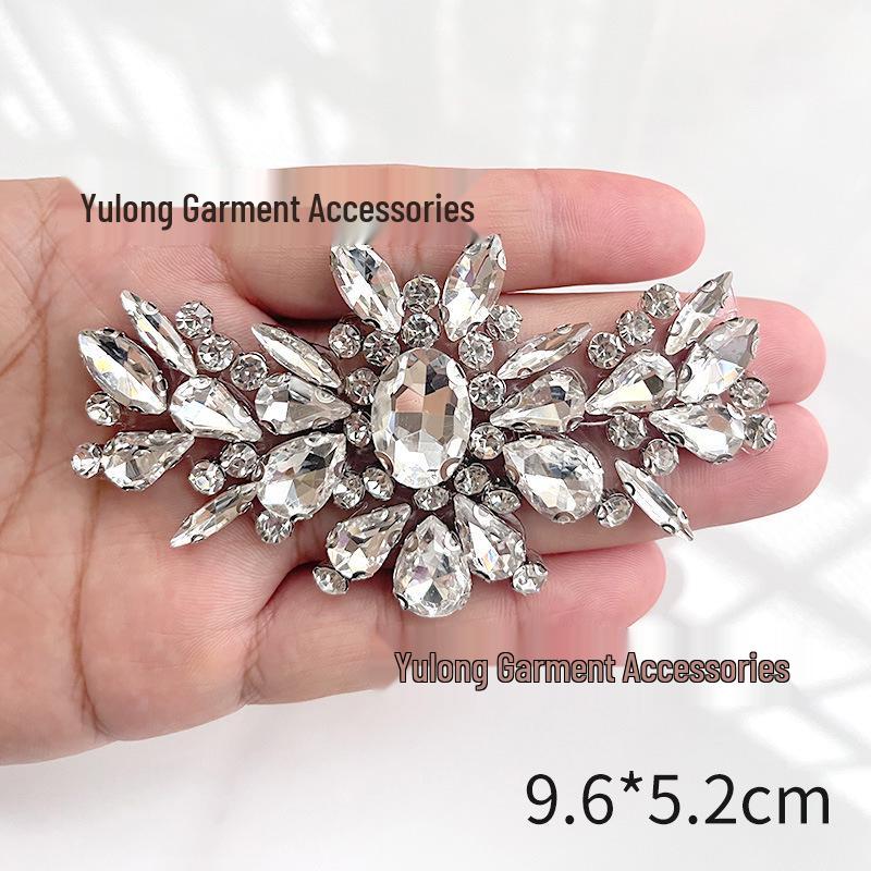 Luxury White Rhinestone Hotfix Stickers: Super Shiny DIY Dress Accessories with Hot Melt Adhesive