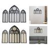 3x gotická nástěnná zrcadla Vintage Goth Room Dekor Katedrála Obloukový rám Oblouková nástěnná zrcadla do ložnice Obývací pokoj Domácí dekorace