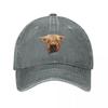Scottish Highland Cow Beauty Baseball Cap Kids Hat Derby Hat Military Cap Unisex Womens Golf Clothing Unisexs