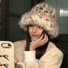 New Plush Hat - Leopard Print Hat, Makes Face Look Smaller, Fisherman Hat, Suitable for All Outdoor Occasions.