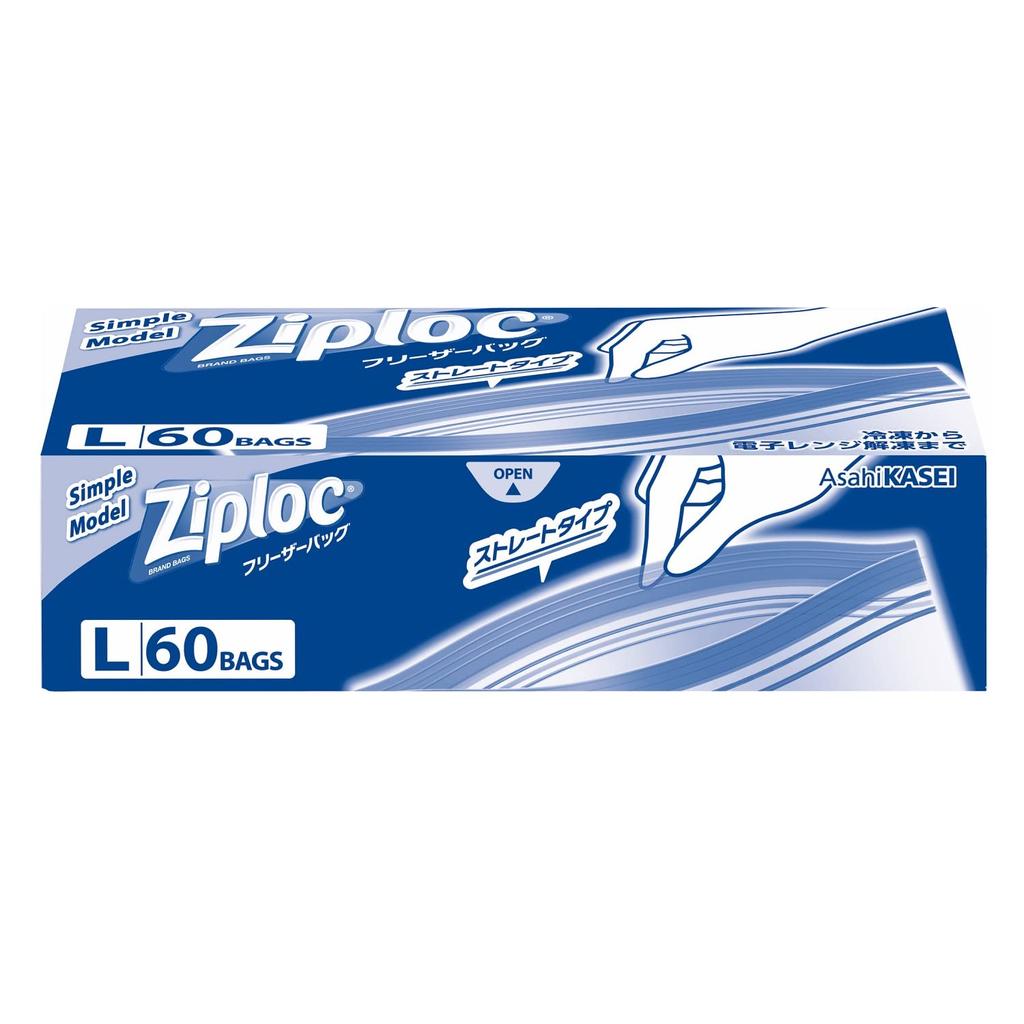 Ziploc Freezer Bags, Simple Model, Large, 60 Count